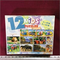 12 Kids Puzzles Set (992-Pieces)