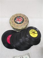Lot of Vintage 45 RPM Records in Tin - Beatles,