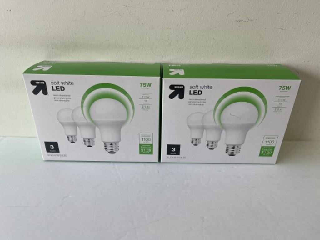 2 up and up soft white led 75 watt bulbs 3 count