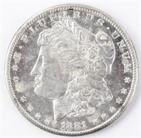 Coin 1881-S  Morgan Silver Dollar B. Unc. DMPL