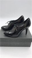 Via Spiga Black Patent Leather Oxford Pump Sz 7.5