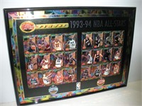 TOPPS 1993-94 NBA All Star Card 20 x 27 Framed