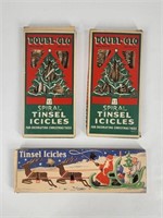 2) BOXES ANTIQUE SPIRAL TINSEL ICICLES +