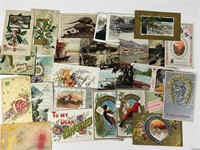 Antique vintage postcards Christmas