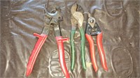 Klein Tools ratcheting cable cutters,