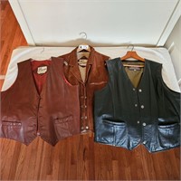 Lot of Leather Vests
