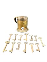 Assorted Skeleton Keys & Kissman Halfpint Cup