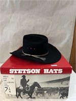 Vintage Stetson 4XXXX Beaver Fur Cowboy Hat 7 1/4