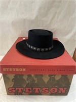 Stetson Cowboy Hat 3 XXX Beaver Fur 7 1/4