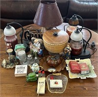 J - TABLE LAMPS, ICE BUCKET, S&P SHAKERS & MORE