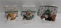 (3) NIP Fitz And Floyd Porcelain Mouse Figures