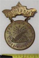 1904 Des Moines Iowa State Fair Souvenir Badge