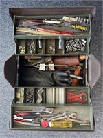 Tools in Kennedy Metal Toolbox
- 18” x 10” x