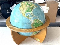 Vintage World Globe on Wood Stand 18” Tall
-
