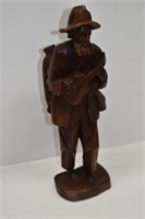 Hand Carved Man 18" Figure Playing Ukelele