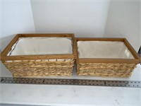 Wicker and Wood baskets