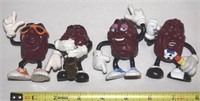 (4) Vtg California Raisin Advertising Figures