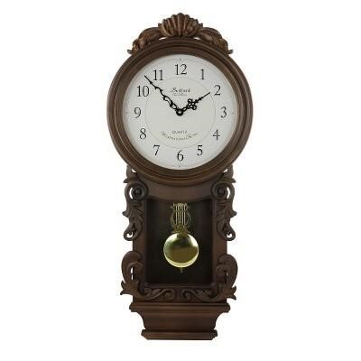 Bedford Clock Chestnut Chiming Pendulum Wall Clock