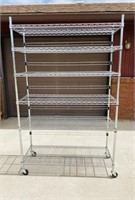 Metal Shelving Rack on Wheels 76 x 48 x 18