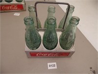 Coca Cola Metal Rack w/6 Bottles