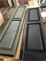 1 pair black vinyl shutters 62.5in x 14.75in. & 1
