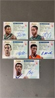 5pc Prestige NBA Passport Signed /99 Rookie Cards