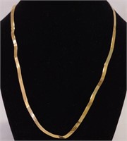 14K Gold Herringbone Necklace