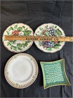 Four Piece Stoneware and Porcelain Plates
