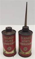 Lot Of 2 Vintage Texaco Home Lubricant Handy