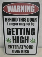 8"x 11.75" Metal Warning Sign