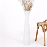 Leewadee Large White Floor Vase  28 inches