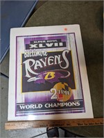 Baltimore Ravens World Champs Poster Board