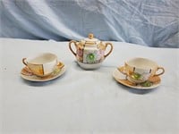 Japanese Cup and Lidded Dish Lot