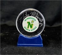 MIKE MODANO SIgned NHL HOCKEY PUCK AUTOGRAPHED