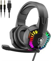 MANBASNAKE Gaming Headset for PS4 PC Xbox One PS5