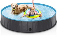 lunaoo Dog Pool Portable Kiddie Pool, Durable PVC