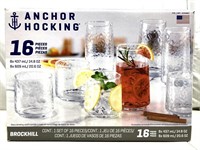 Anchor Hocking 16 Piece Glass Drinking Set