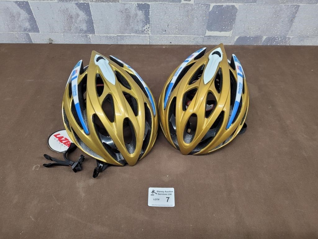 2 Adult bike helmets