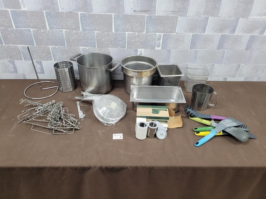 Commercial kitchen pots and other kitchen tools