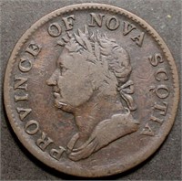 Canada NS-1D3 George lV 1832 Half Penny Token Br87
