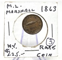 M.L. Marshall Oswego N.Y. Token Unc.