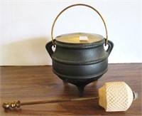 Heavy Antique Iron Honey Pot