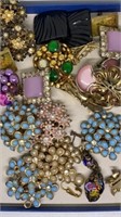 Group of pretty fashion/costume clip earrings