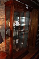 Lighted Display Cabinet with Sliding Door