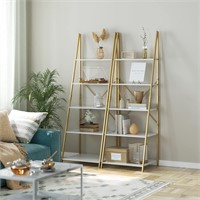 finetones 5 Tier Ladder Shelf, Free Standing Gold