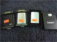 3-- ZIPPO LIGHTERS -- 2 ARE UNUSED