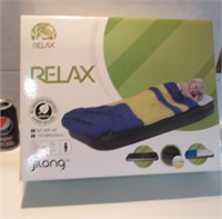 NEW RELAX KIDS SLEEPING BAG ZIPPERED AIR BED