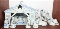 Glazed Ceramic Nativity Set