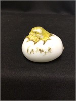Victorian Blown Milk Glass Easter Egg