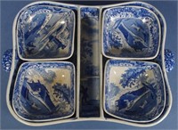 Spode 'Italian' pattern pickle tray & dishes